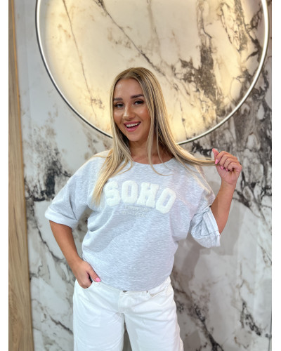 T-shirt SOHO By o la la...! szary melanż