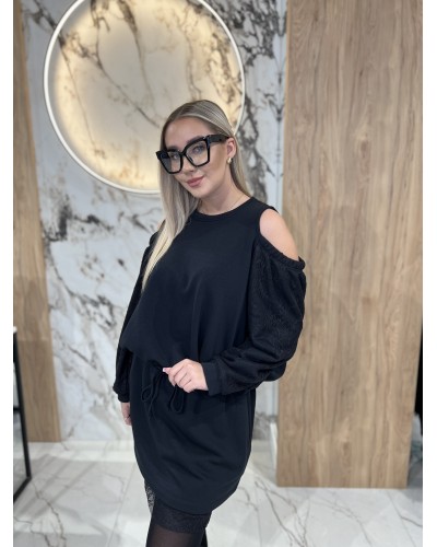 Komplet dresowy ze spódniczką By o la la...! czarny