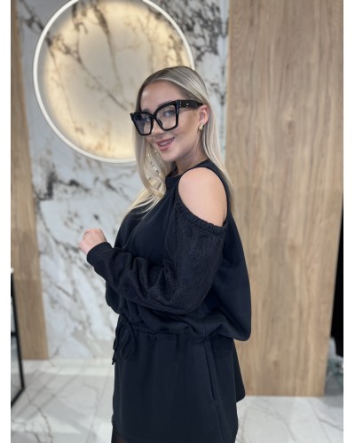 Komplet dresowy ze spódniczką By o la la...! czarny