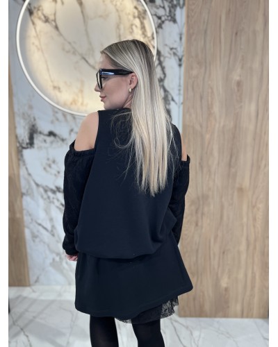 Komplet dresowy ze spódniczką By o la la...! czarny