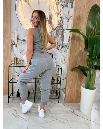 Spodnie dresowe serduszka By o la la...! smoke grey