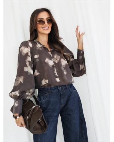 Koszula dekatyzowana By o la la...! czekoladowa