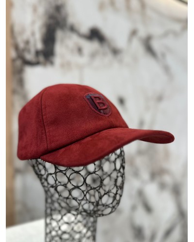 Czapka z daszkiem welurowa By o la la...! merlot