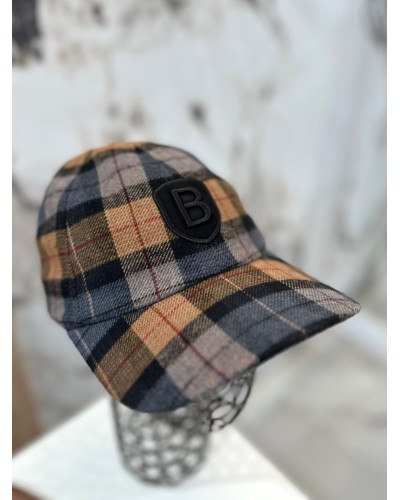 Czapka z daszkiem By o la la...! szara z miodowym