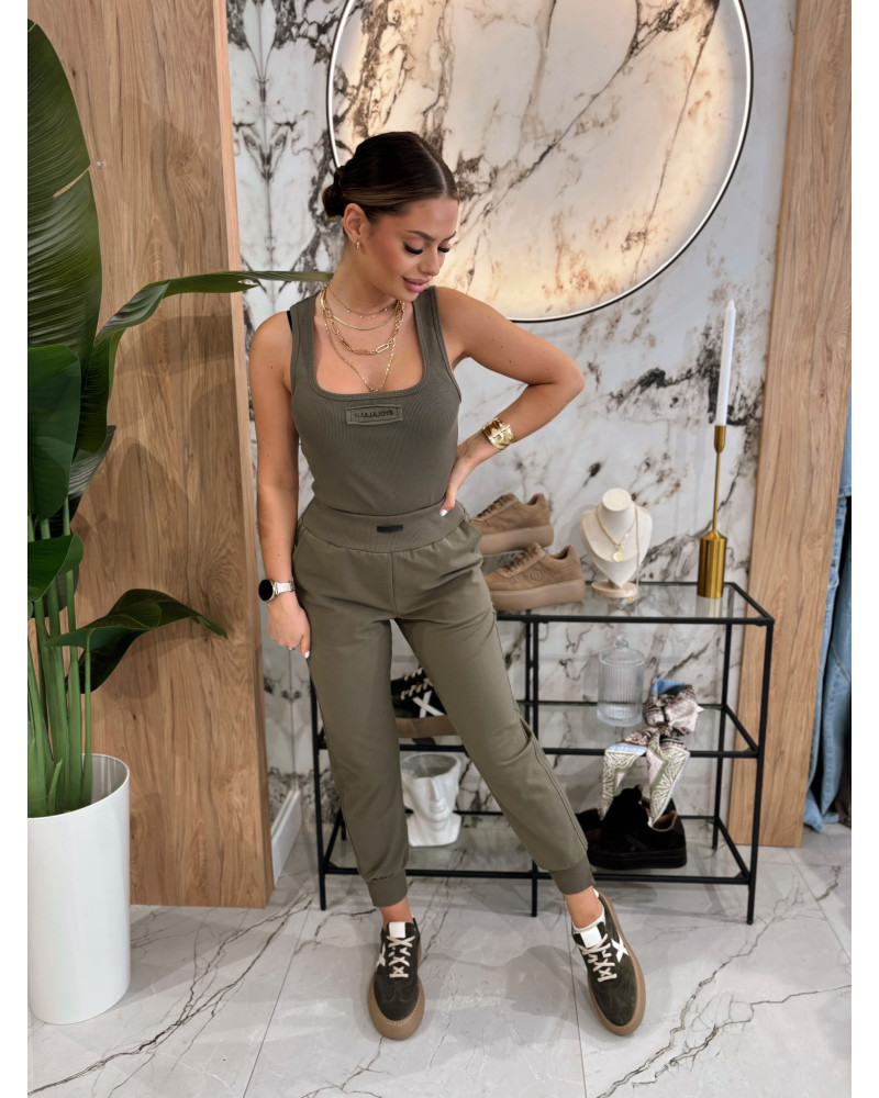 Spodnie dresowe serduszka By o la la...! olive