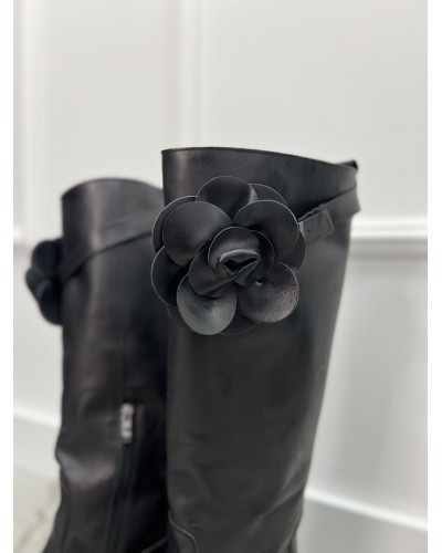 Kozaki z różą La Milla czarne