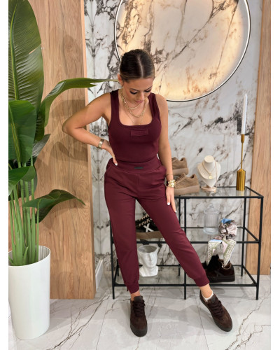 Spodnie dresowe serduszka By o la la...! black cherry