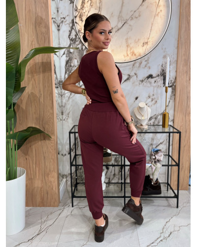 Spodnie dresowe serduszka By o la la...! black cherry