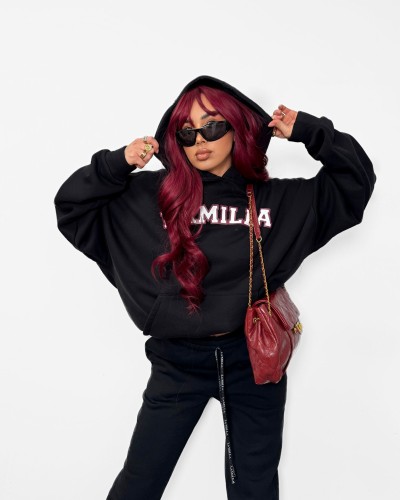 Bluza z kapturem La Milla czarna