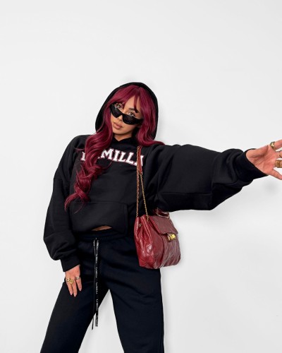 Bluza z kapturem La Milla czarna