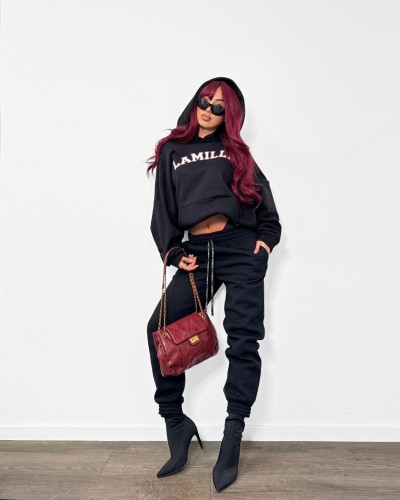 Bluza z kapturem La Milla czarna