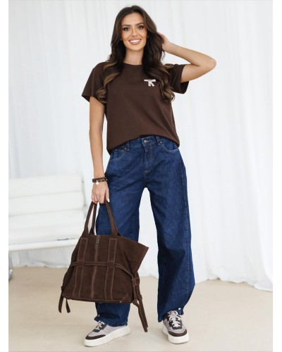 T-shirt z logowaną kokardką By o la la..! chocomuss