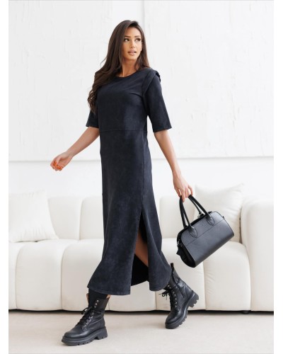 Sukienka dekatyzowana maxi By o la la...! czarna