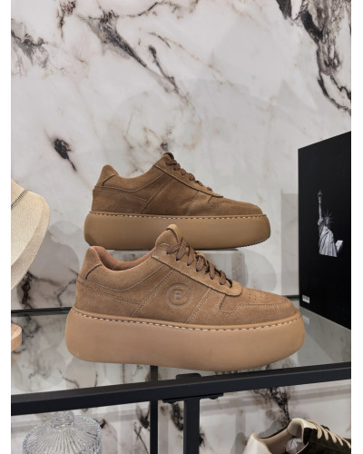 Sneakersy na platformie By o la la...! korzenne