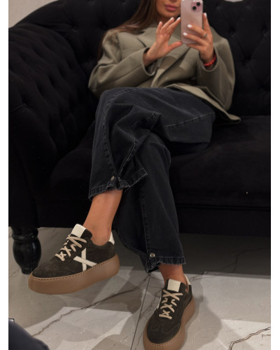 Sneakersy na platformie By o la la...! olive
