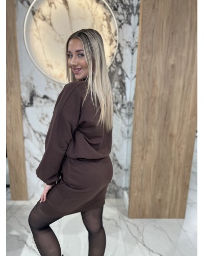 Sukienka dresowa z naszytym logo By o la la...! chocomuss