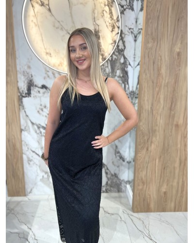 Sukienka bluza z koronką By o la la...! czarna