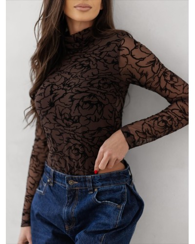 Body mgiełka w kwiatowy wzór By o la la...! chocomuss