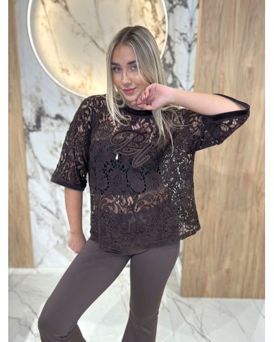 T-shirt koronkowy By o la la...! chocomus