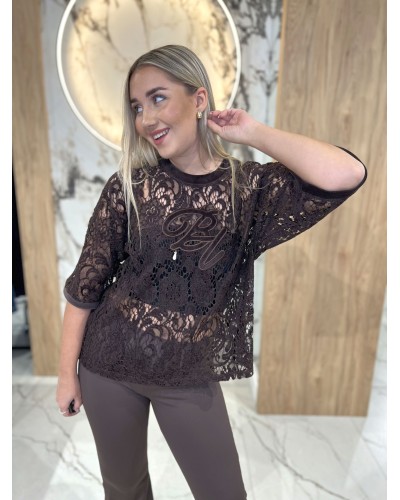 T-shirt koronkowy By o la la...! chocomus