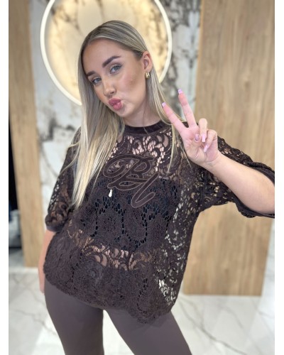 T-shirt koronkowy By o la la...! chocomus