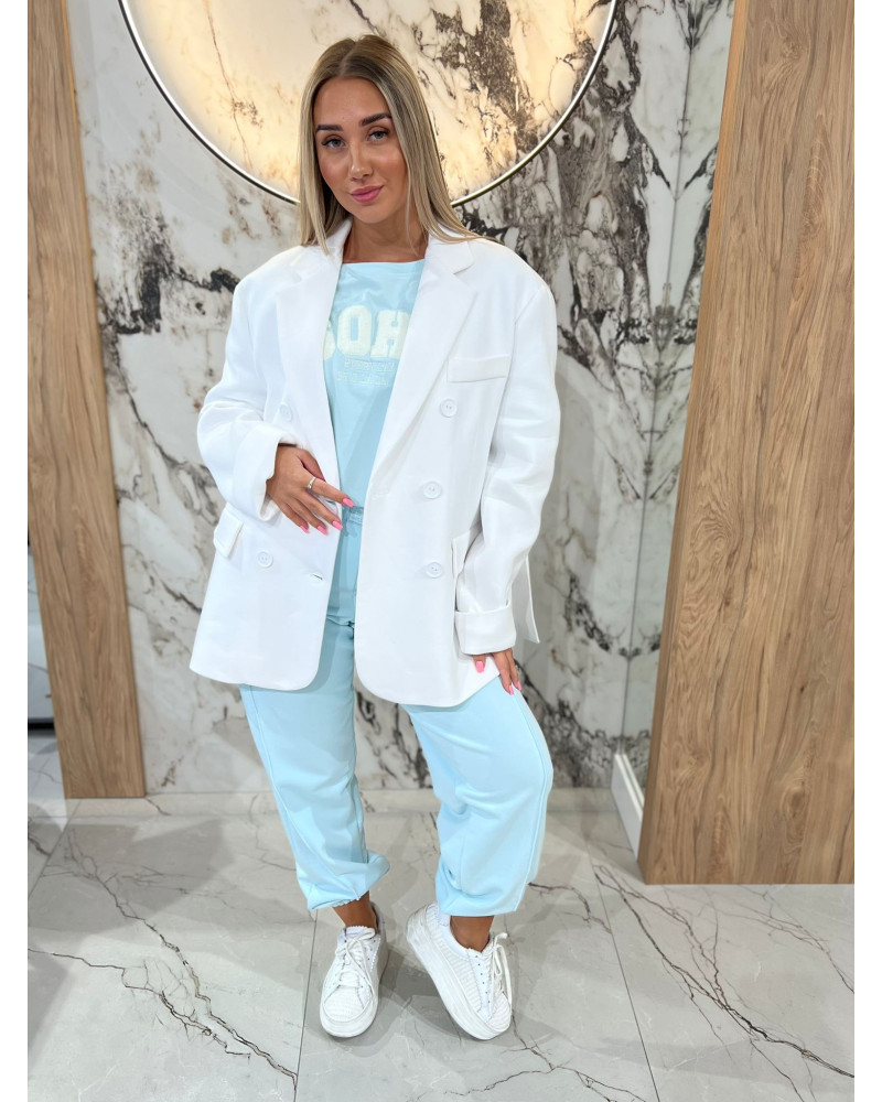 Spodnie dresowe z etykietą By o la la...! blue mint