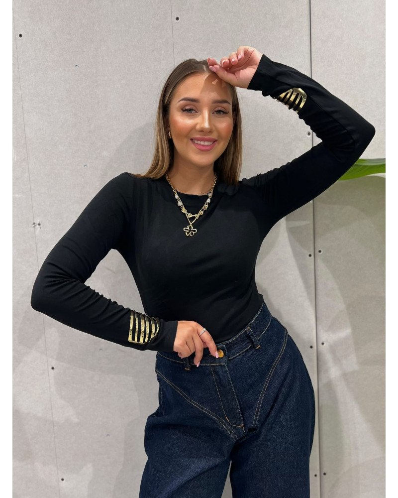 Basic z długim rękawem Elodie czarny