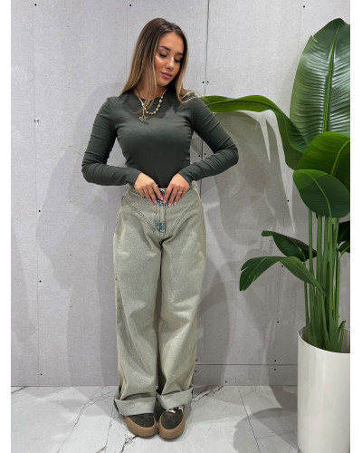 Basic z długim rękawem Elodie oliwkowy