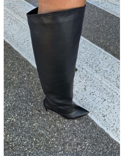 Kozaki ze skóry licowej na szpilce La Milla