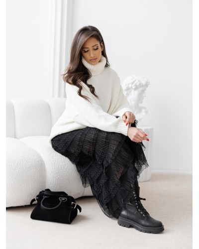 Spódnica z falbanami By o la la...! czarna