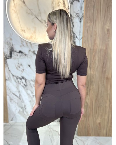 Legginsy push-up gładkie By o la la...! chocomus