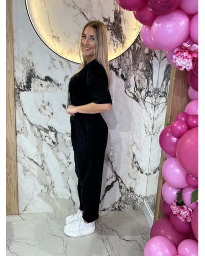 Spodnie dresowe z etykietą By o la la...! czarne