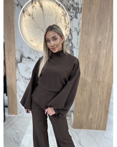 Komplet bluza z golfem plus spodnie By o la la...! chocomus