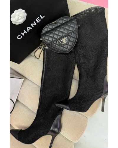 Kozaki koronkowe La Milla czarne