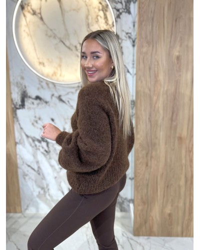 Sweter premium z bufiastymi rękawami By o la la...! chocomuss