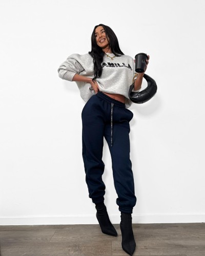 Spodnie dresowe ocieplane La Milla granatowe