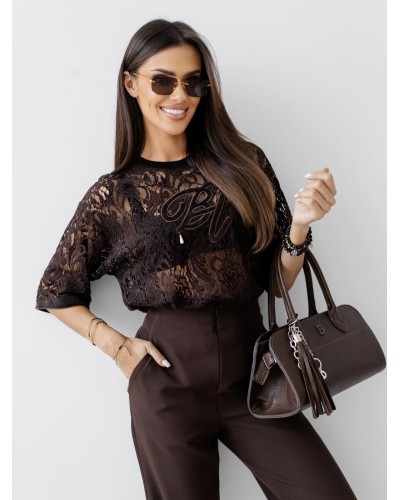 T-shirt koronkowy By o la la...! chocomus