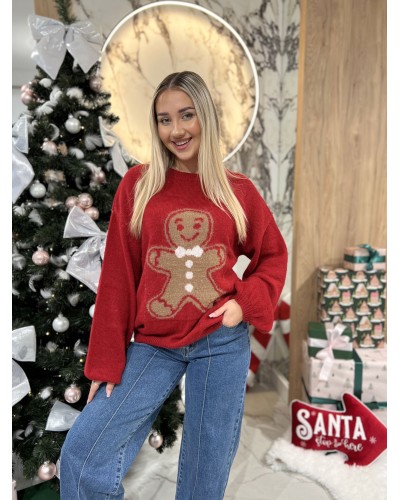 Sweter pierniczek By o la la...! merlot