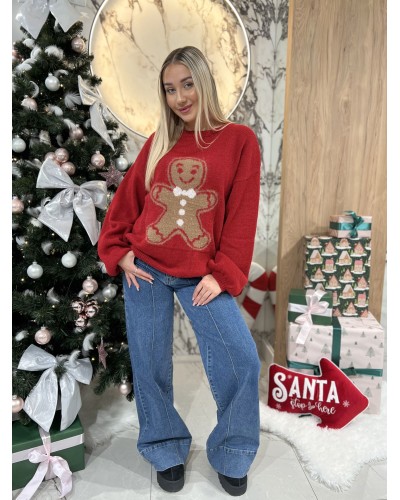 Sweter pierniczek By o la la...! merlot