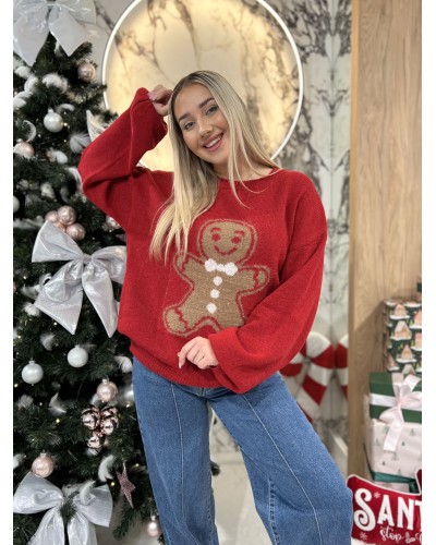 Sweter pierniczek By o la la...! merlot