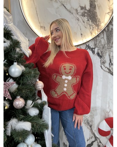 Sweter pierniczek By o la la...! merlot