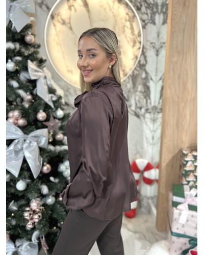 Bluzka koszulowa z różą By o la la...! chocomus