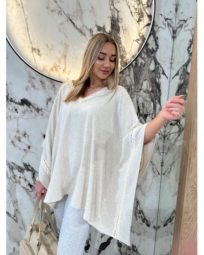 Bluzka boho By o la la...! beżowa