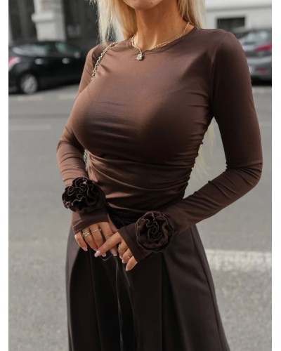 Bluzka ROSE czekoladowa