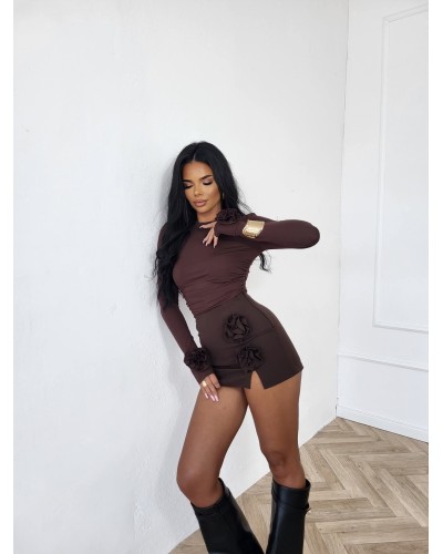 Bluzka ROSE czekoladowa