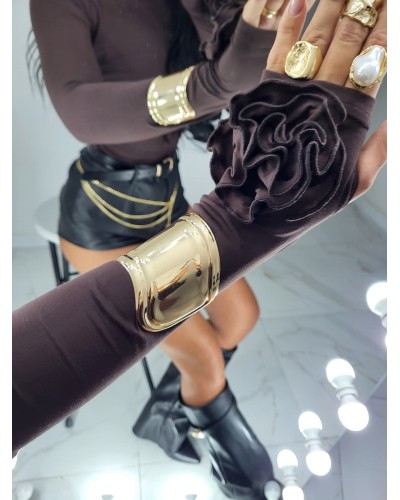 Bluzka ROSE czekoladowa