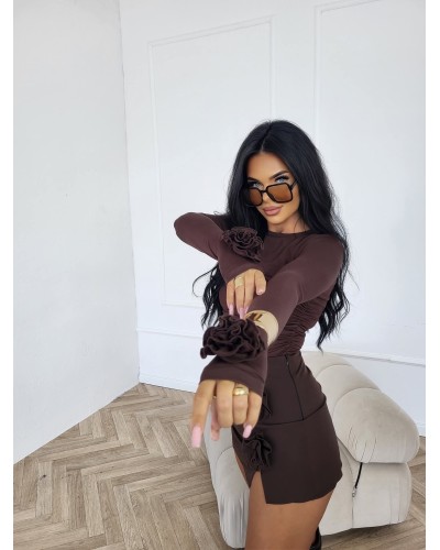 Bluzka ROSE czekoladowa