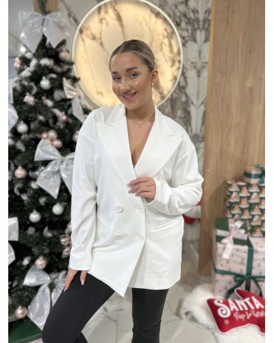 Marynarka dwurzędowa By o la la...! śmietankowa