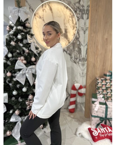 Marynarka dwurzędowa By o la la...! śmietankowa