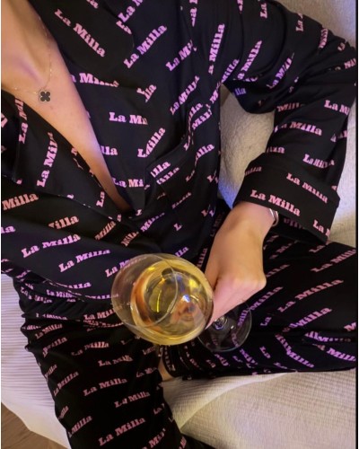 Piżama LOGO La Milla czarna